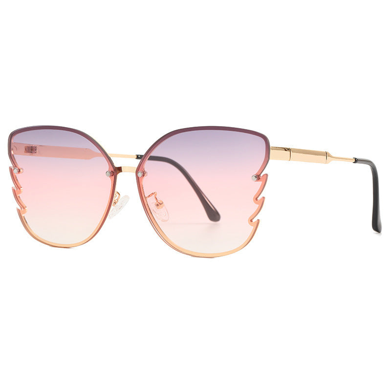 Women's fashion glasses 欧美大框架蝴蝶新款潮流太阳眼镜女街拍复古百搭墨镜女大框眼镜