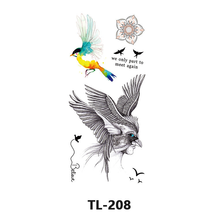 Free shipping Tattoo Factory Wholesale Fresh Tattoo Sticker Men's and Women's Flower Tattoo Stickers in Stock Direct Selling to Map Colorful Flowers