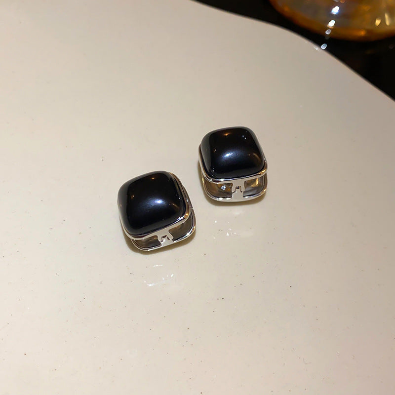 真金电镀方形几何耳扣东大门简约气质耳环复古百搭高级感耳饰