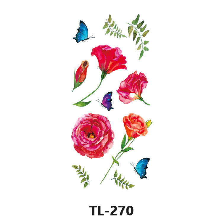 Free shipping Tattoo Waterproof Tattoo Sticker Fresh Flowers Stickers Sexy Plant Tattoo Small Picture Flower Tattoo Sticker in Stock Wholesale