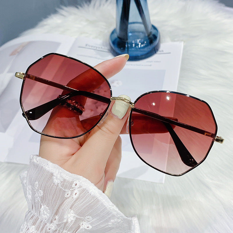 Women's fashion glasses2022新款偏光眼镜跨境女士墨镜韩版潮防紫外线ins太阳镜大脸显瘦