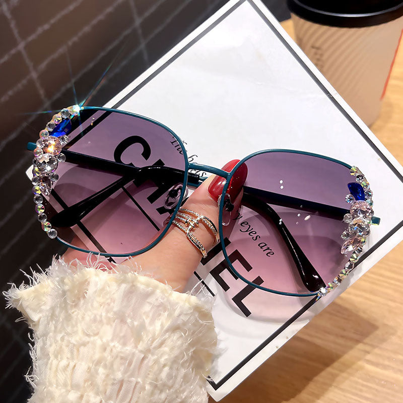 Women's fashion glasses 2023新款墨镜女士防晒防紫外线高级感大脸显瘦太阳眼镜潮牌夏时尚