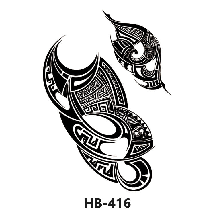 Free shipping Tattoo In Stock Cross-Border Factory Wholesale New Half Sleeve Tattoo Sticker Black Animal Skull Waterproof Tattoo Men and Women Tattoo