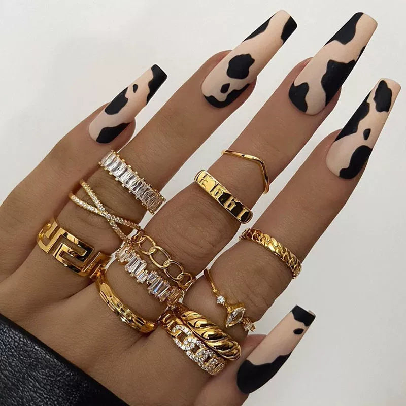 (Hand made nail) European and American long wearable nail patches, fake nail patches, student detachable internet celebrity ballet armor