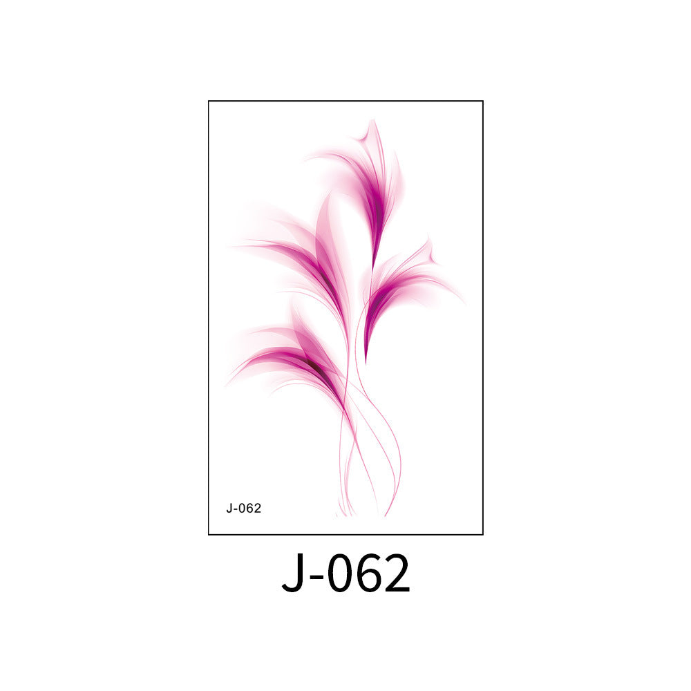 Free shipping Tattoo Colorful Flower Tattoo Sticker Disposable Waterproof Hand Back Clavicle Chest European and American Scar Covering Fresh Tattoo Sticker Paper