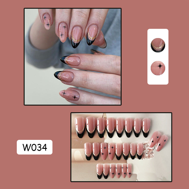 跨境穿戴甲外贸款指甲贴片诺顾美甲片假指甲美甲贴片成品甲 nails