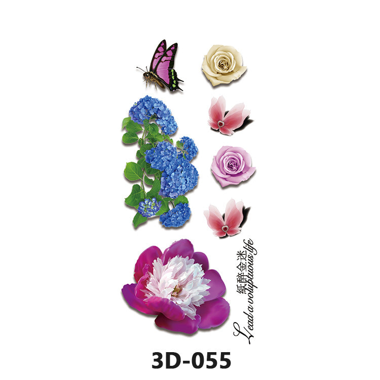 Free shipping Tattoo Wholesale Products in Stock New 3D Tattoo Sticker Temporary Waterproof Tattoo Sticker Stereo Color Printing Tattoo Butterfly Decal Tattoo Sticker
