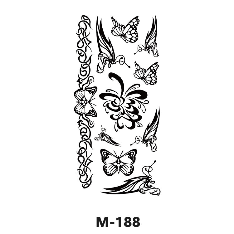 Free shipping Tattoo Wholesale New Tattoo Sticker Long Lasting Waterproof Stickers English Alphabet Letters Flowering and Fruiting Color Arm Half Sleeve Simulation Tattoo Sticker