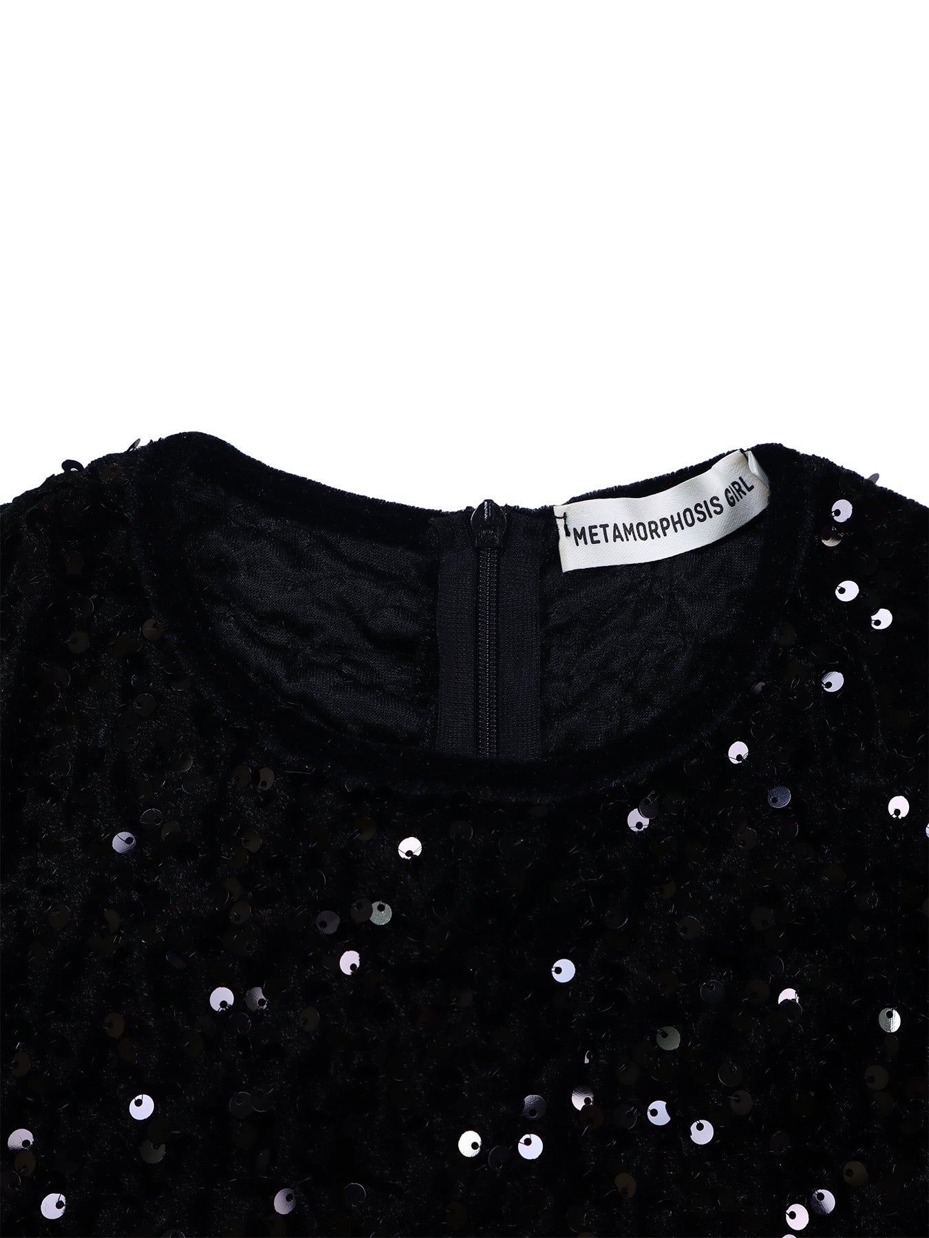 Fashion women's wear D469 Cross-Border New Arrival Women's round Neck Long Sleeve Pure Color Sequins High Waist Temperament Mid-Length Formal Dress European and American Style Dress