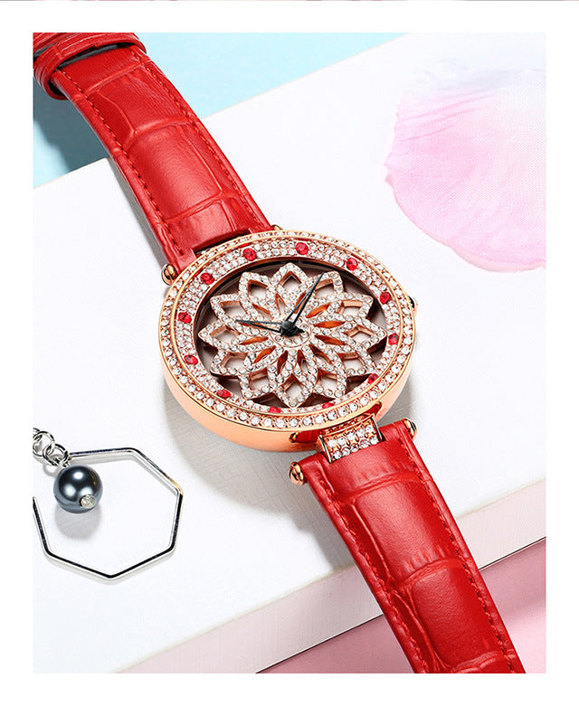 Fashion women's watchYabani Popular Good Luck Comes Women's Quartz Watch Fashion Diamond Waterproof Watch Cross-Border Hot Women's Watch Wholesale