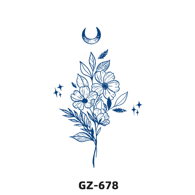 Free shipping Tattoo Herbal Juice Tattoo Sticker Semi-Permanent Fresh Plant Long-Lasting Simulation Stickers Tattoo Waterproof Non-Reflective Men and Women