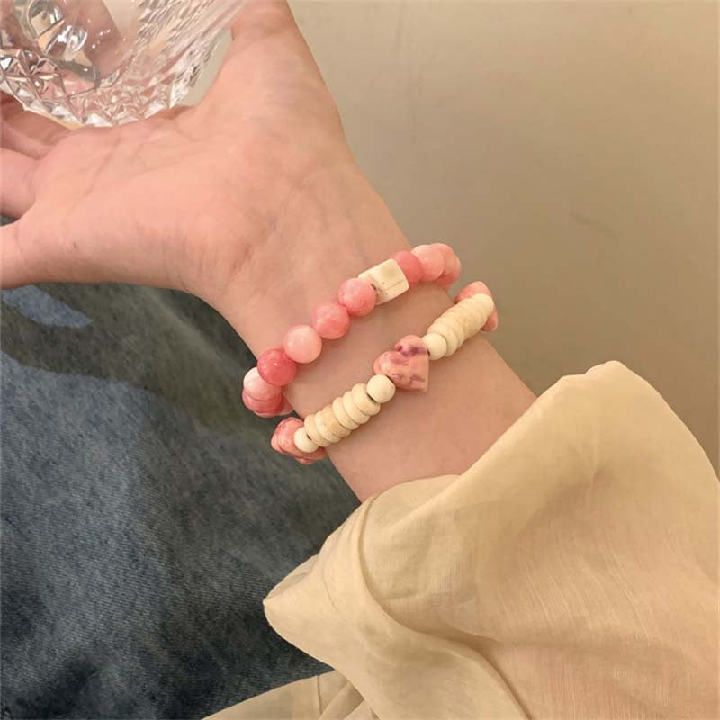 珠宝首饰网红款多巴胺彩色陶瓷手链小众ins百搭手串闺蜜diy手饰批发女