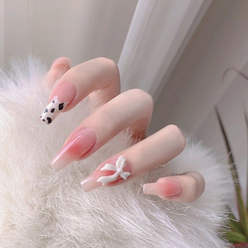Fashion  nail Wear Armor Nail Stickers Nail Patch Fake Nails Detachable Rendering Long Nail Sticker X34
