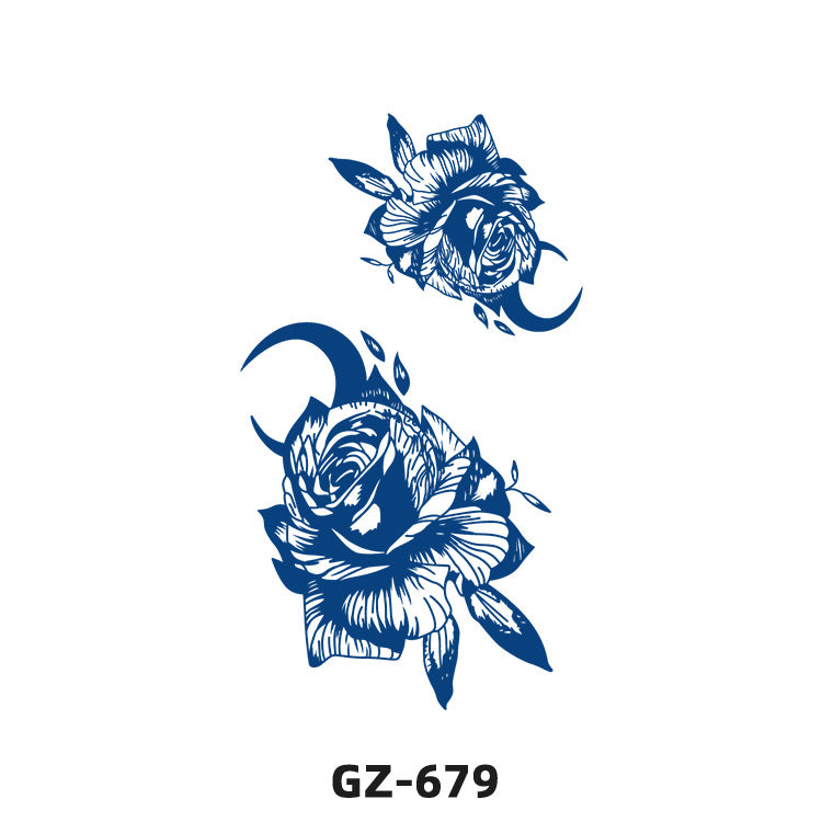 Free shipping Tattoo Herbal Juice Tattoo Sticker Semi-Permanent Fresh Plant Long-Lasting Simulation Stickers Tattoo Waterproof Non-Reflective Men and Women