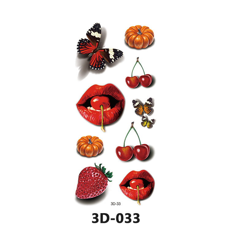Free shipping Tattoo In Stock Wholesale 3D Butterfly Waterproof Sweatproof Female Stereo Emulational Creative Temporary Stickers Europe and America Cross Border Butterfly Tattoo Sticker