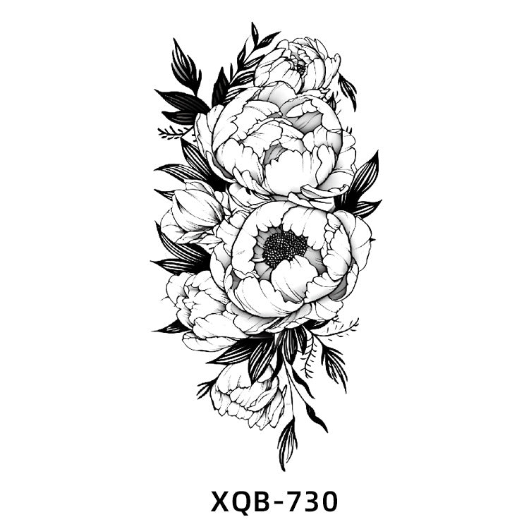 Free shipping Tattoo In Stock Wholesale Small Full Arm Tattoo Sticker Waterproof Sweatproof Tiger Animal Flower Men and Women Black and White, Colored Tattoo Sticker Paper