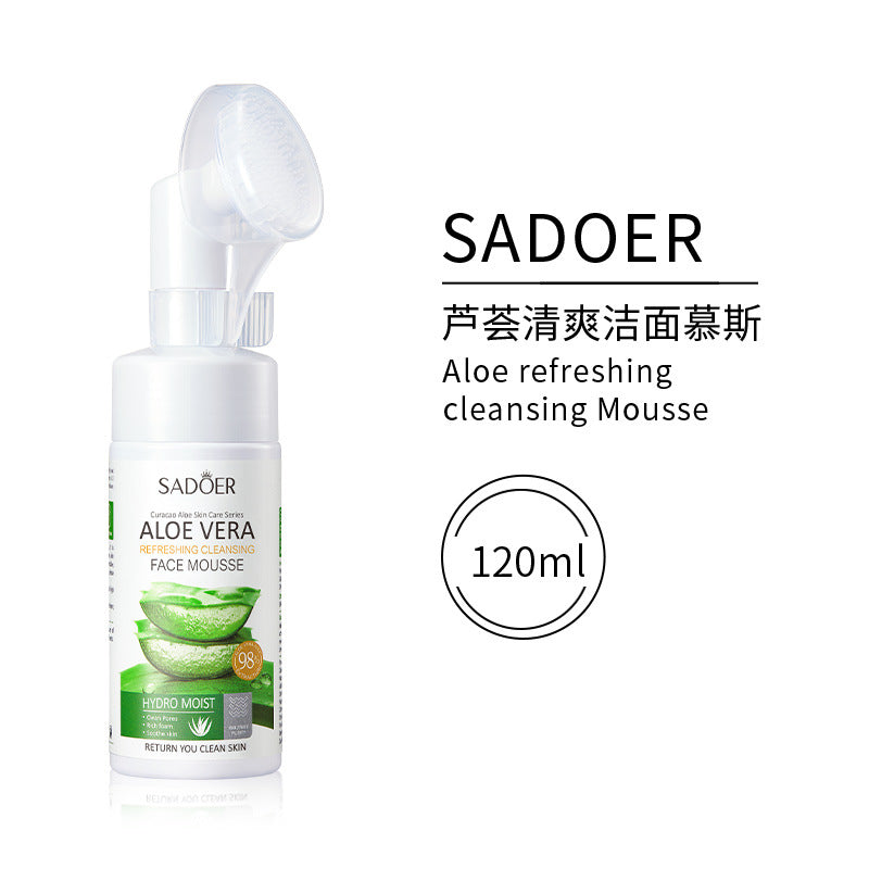 SADOER芦荟洁面慕斯清爽深层清洁不紧绷洗面奶