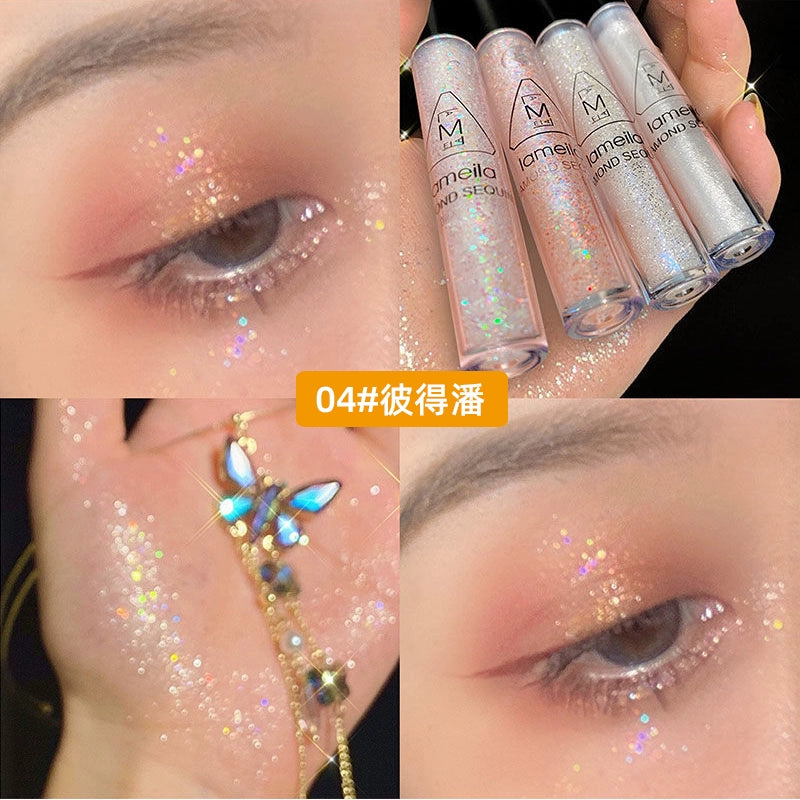 一滴泪液体眼影盘闪粉亮片卧蚕珠光偏光亮防水高光液