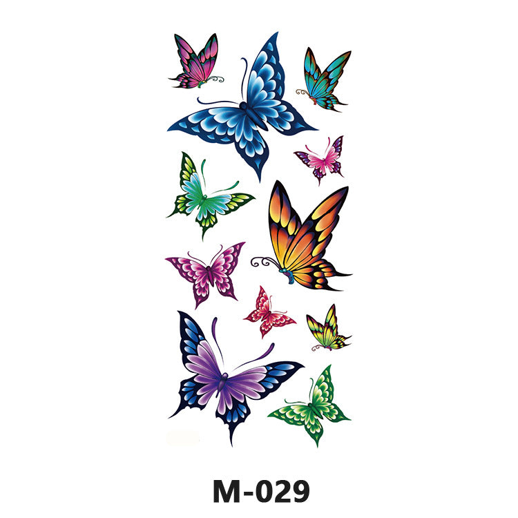 Free shipping Tattoo Factory Wholesale Tattoo Sticker Tattoo Men's and Women's Flower Butterfly Color Waterproof Tattoo Sticker Internet Celebrity Tattoo Sticker Paper