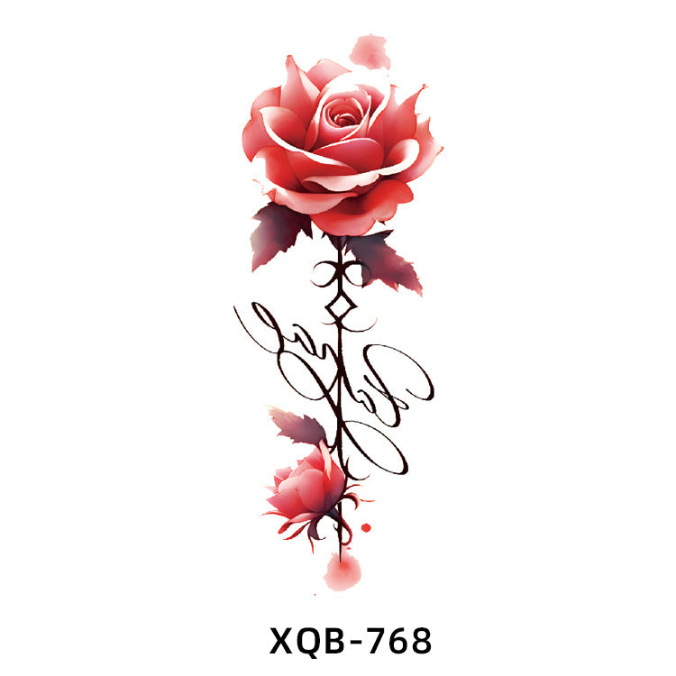 Free shipping Tattoo Factory Wholesale Small Full Arm Flower Tattoo Sticker Half Sleeve Waterproof Big Picture Men and Women Black and White, Colored Animal Tattoo Sticker Paper