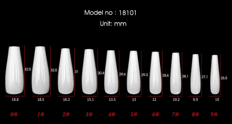 (Hand-made nail) Spice girl Europe and America, dark and long manicure nail, ballet nail, flat head, white, fake nails, wearing beautiful patch, finished product.