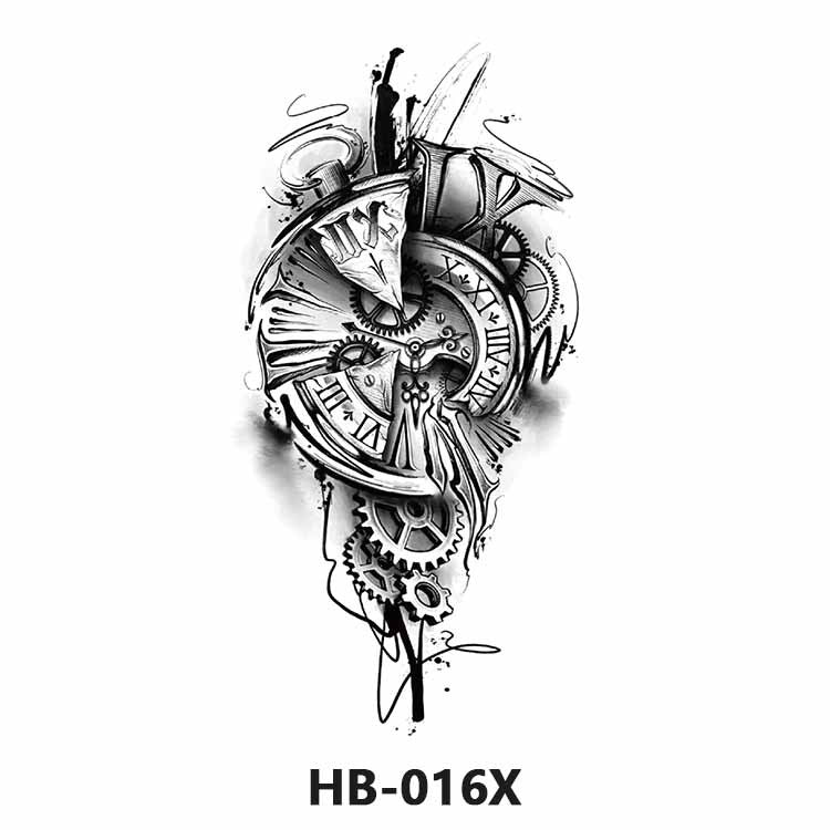 Free shipping Tattoo Cross-Border Factory in Stock Wholesale Artistic Tattoo Sticker Waterproof Fashion Flower Arm Stickers Half Sleeve Temporary Tattoo Sticker Men and Women