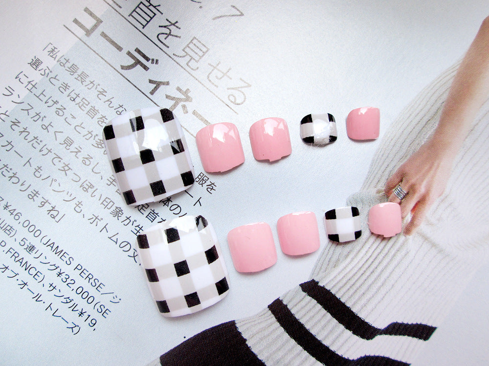 Fashion  nail Wear Nail Nail Stickers Nail Patch Fake Nails Removable Feet Nail Tip Toenail Nail Sticker J38