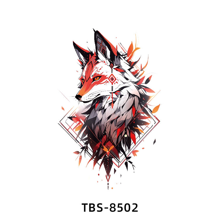 Free shipping Tattoo New Small Full Arm Tattoo Sticker Half Sleeve Tiger Lion Animal Arm Waterproof and Durable Cross-Border European and American Tattoo Sticker Paper