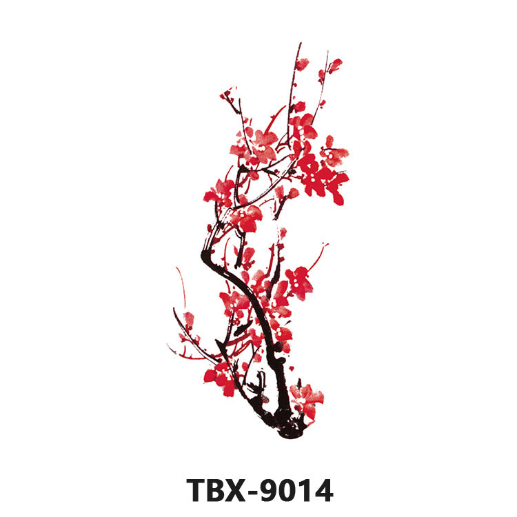 Free shipping Tattoo Waterproof Sweatproof Female Flower Tattoo Sticker Paper Plant Flower Party Sexy Rose Peony Plum Tattoo Sticker Tattoo