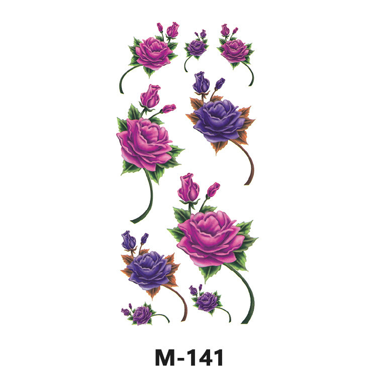 Free shipping Tattoo Sticker Tattoo Tattoo Sticker Simulation English Tattoo Sticker Paper Flower Colorized Butterfly Water Transfer Sticker Sweatproof and Waterproof Wholesale