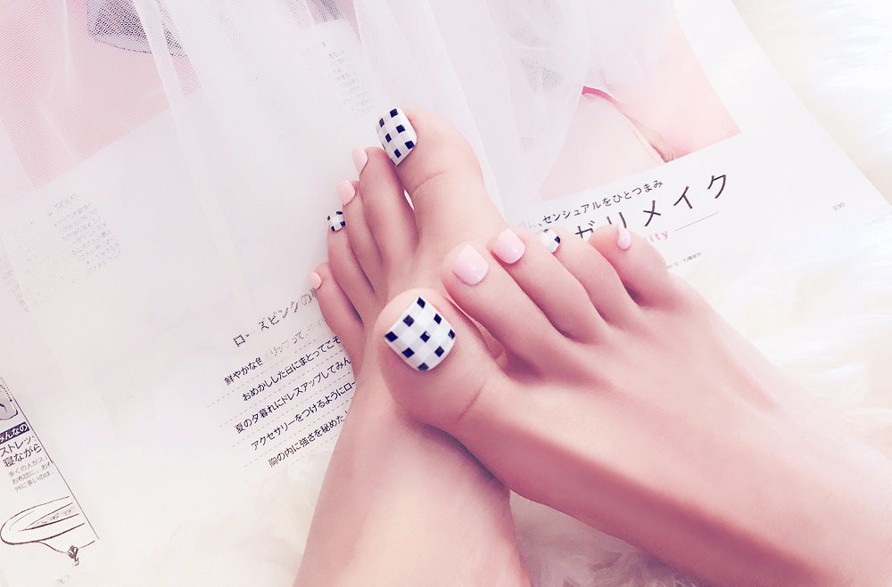 Fashion  nail Wear Nail Nail Stickers Nail Patch Fake Nails Removable Feet Nail Tip Toenail Nail Sticker J38