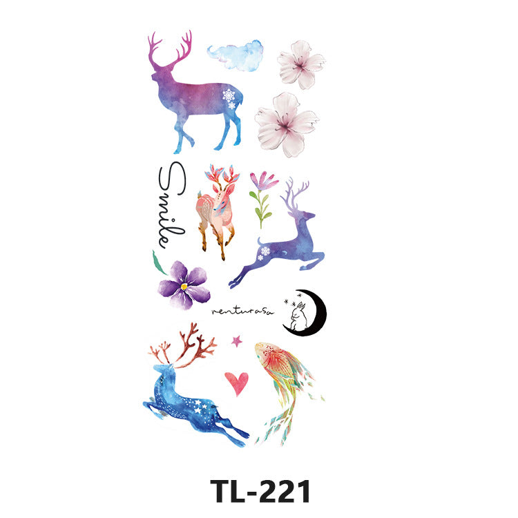 Free shipping Tattoo Factory Wholesale Fresh Tattoo Sticker Men's and Women's Flower Tattoo Stickers in Stock Direct Selling to Map Colorful Flowers