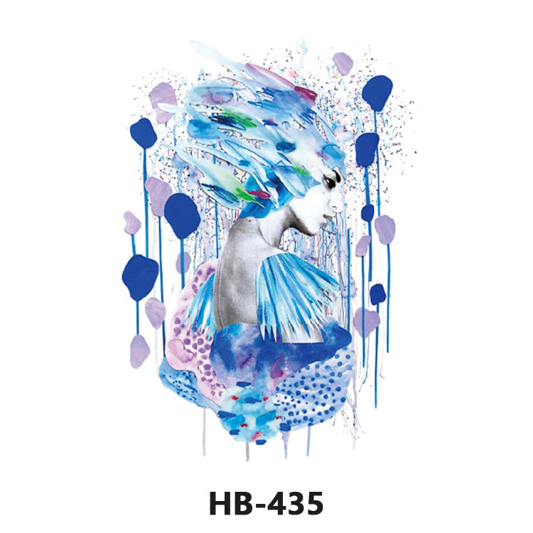 Free shipping Tattoo In Stock Cross-Border Factory Wholesale New Half Sleeve Tattoo Sticker Black Animal Skull Waterproof Tattoo Men and Women Tattoo