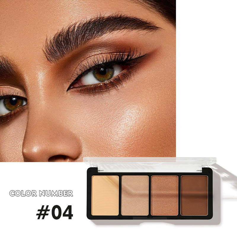 China Factory Direct supply Pudaier four-color Eyeshadow Earth Pearl Matte Gloss Eyeshadow tray (already matched color)