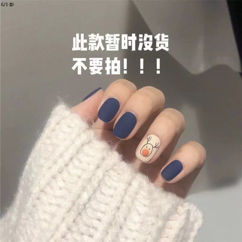 (Hand made nail) European and American style ballet long style nail patch fake nail product nail patch detachable and reusable for wearing nails