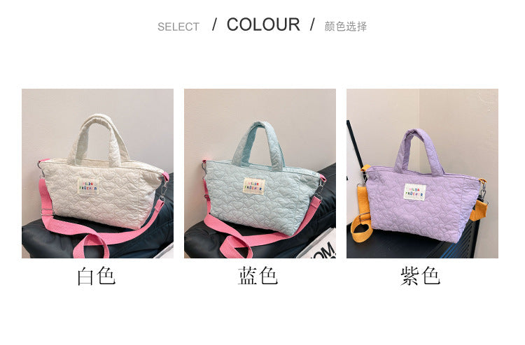 Dopamine Bag Free shipping Tattoo New dopamine color series handbag bag girls versatile large capacity shoulder bag messenger bag factory direct sales
