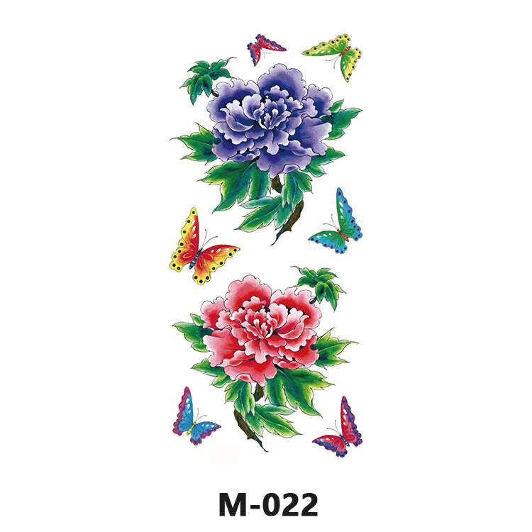 Free shipping Tattoo Factory Wholesale Tattoo Sticker Tattoo Men's and Women's Flower Butterfly Color Waterproof Tattoo Sticker Internet Celebrity Tattoo Sticker Paper