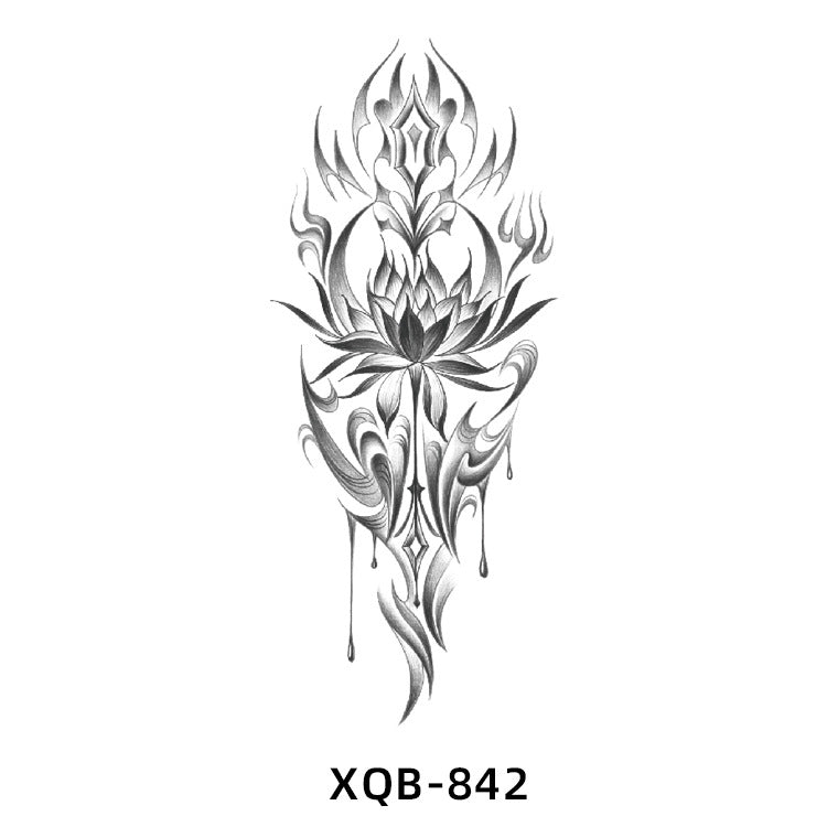 Free shipping Tattoo Small Full Arm Animal Tattoo Tattoo Sticker Half Sleeve Simulation Waterproof Black and White, Colored Flower Men and Women Tattoo Sticker Paper Wholesale
