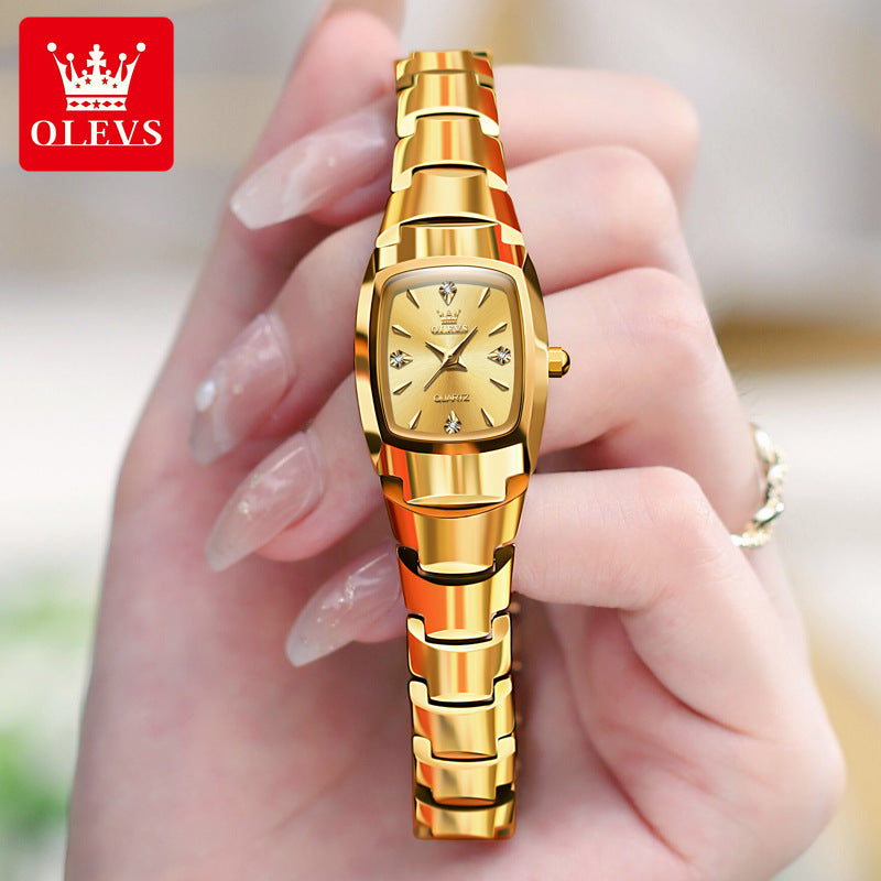 Women's fashion watch Oulishi brand new tungsten steel quartz watch women's watch fashion women's watch women's watch