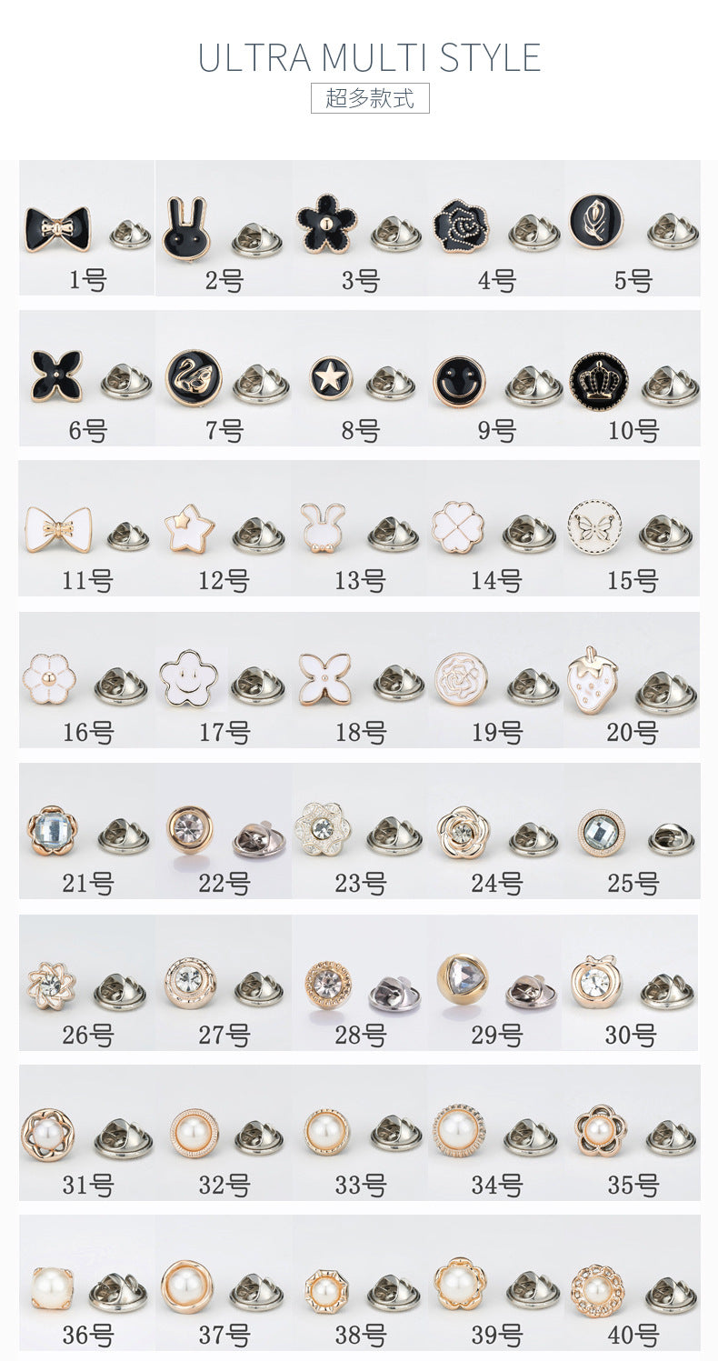 Anti-Exposure Buckle Removable Adjustable Nail-Free Button Sweater Shirt Bubble Sewing Free Invisible Ornament Button