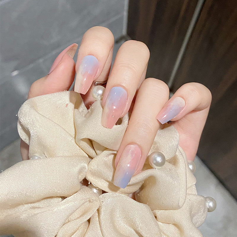 梦幻乐园穿戴甲晕染美甲贴片可拆指甲贴片假指甲穿戴美甲成品甲片