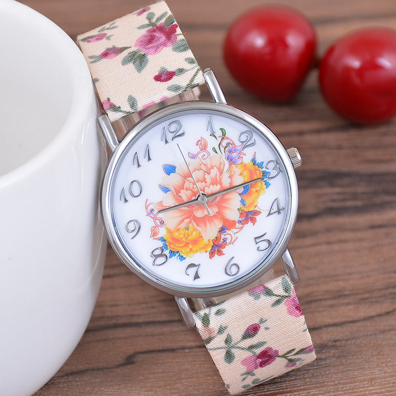 Fashion women's watchCross-Border Hot Selling Trendy Flower Woven Belt Quartz Watch Women's Fresh Flower Watch Fashion Wrist Watch Women's Watch Wholesale