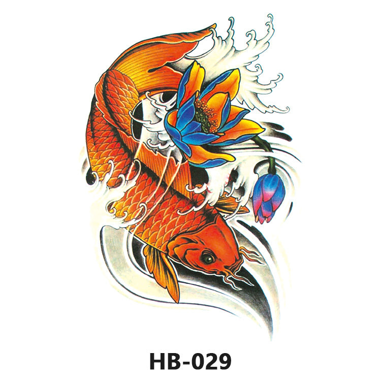 Free shipping Tattoo Cross-Border Factory in Stock Wholesale Artistic Tattoo Sticker Waterproof Fashion Flower Arm Stickers Half Sleeve Temporary Tattoo Sticker Men and Women