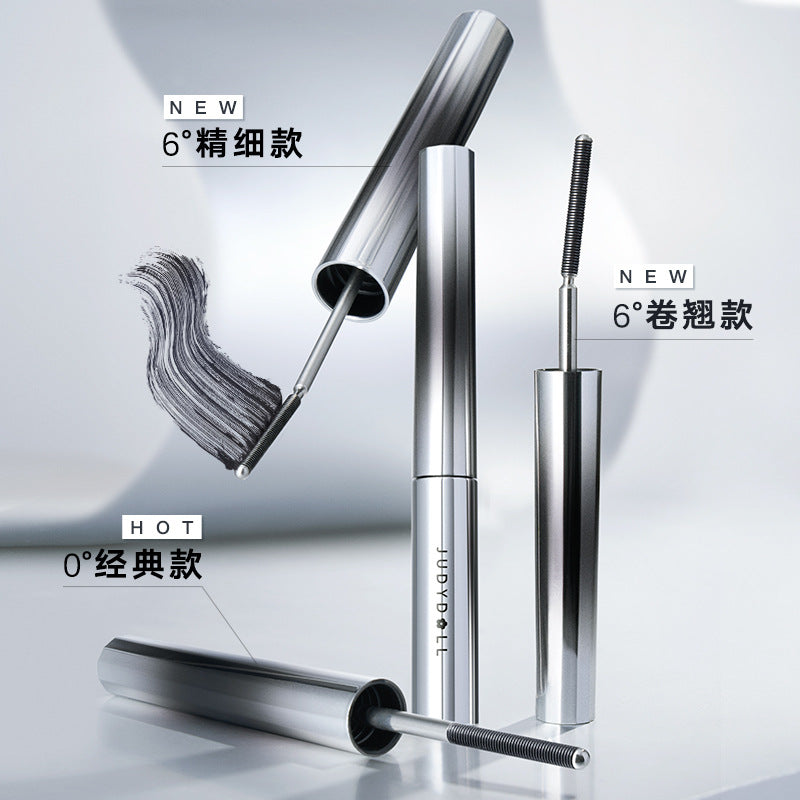 6° Mascara 3-dimensional Curling Metal tube Mascara waterproof, not easily smudging eyelashes thick suitable for beginners