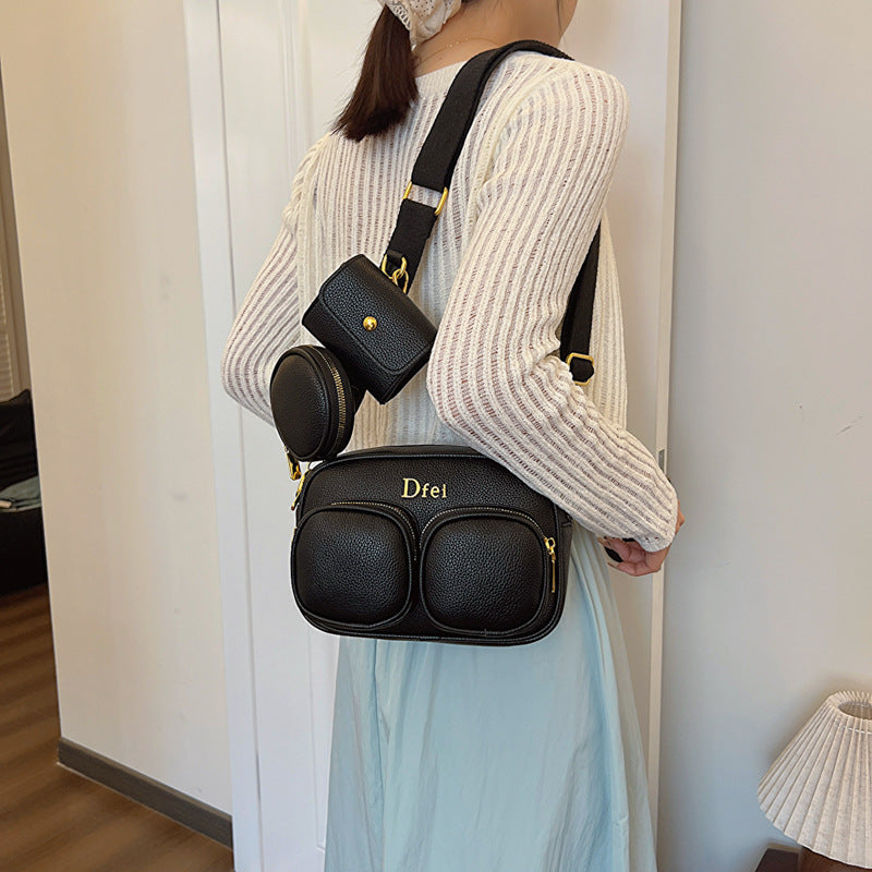 Dopamine Bag Free shipping Tattoo Summer messenger bag women's 2024 new trendy ins style Japanese dopamine girl color bar one shoulder messenger bag