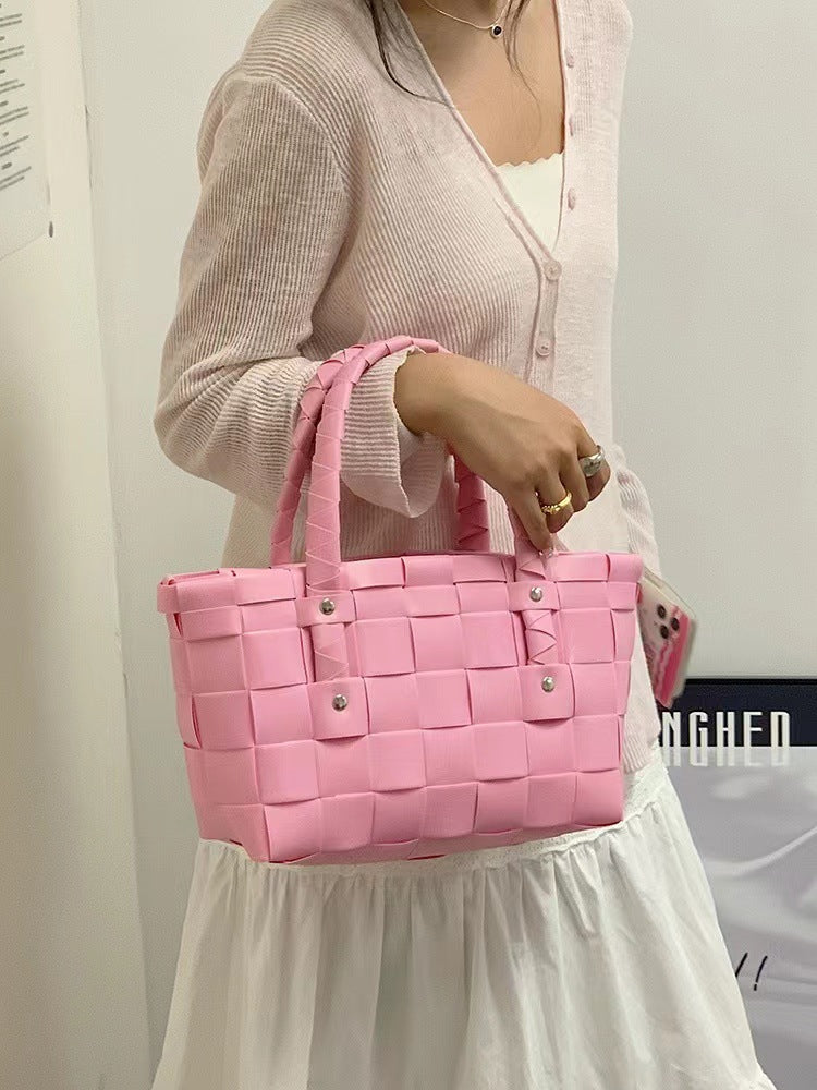 Dopamine Bag Free shipping Tattoo New Fashion Dopamine Handbag Woven Bag Tote Bag Gift Bag Women's Bag