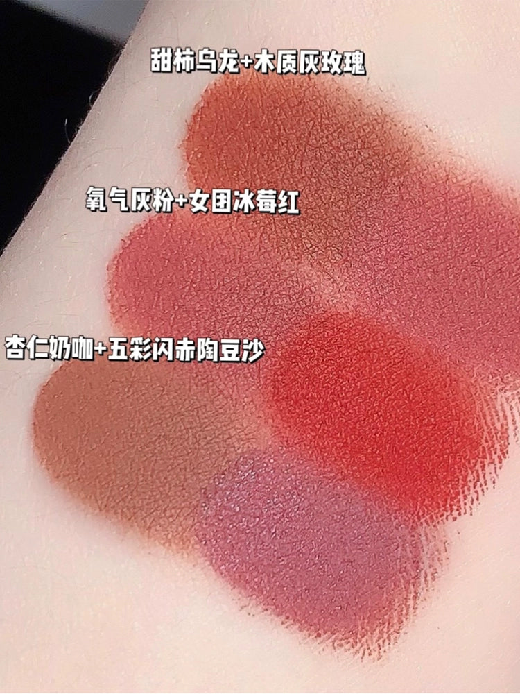 【带唇刷】双色口红唇泥丝绒哑光雾面口红持久防水不易脱色滋润唇釉