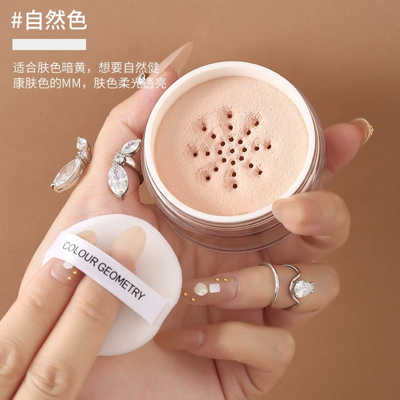 地球同款定妆粉防水防汗隐形遮瑕控油散粉哑光珠光带闪平价彩妆