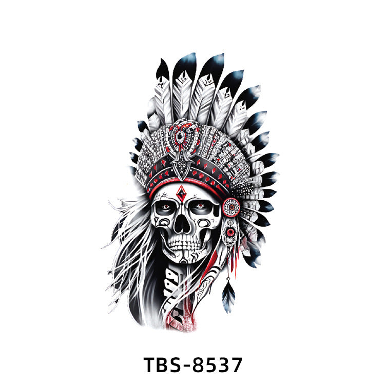 Free shipping Tattoo Small Full Arm Waterproof Tattoo Sticker Half Sleeve Arm Lion Animal Long-Lasting Cross-Border European and American Tattoo Sticker Paper Tattoo