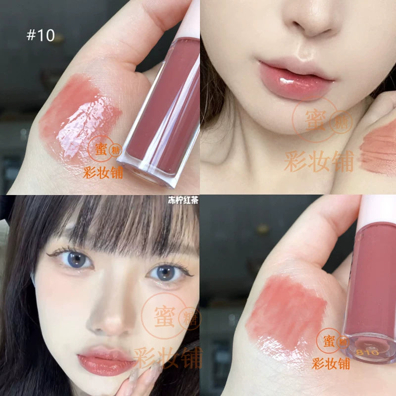 奶油高光口红唇彩釉!Beckisue水光镜面唇蜜嘟嘟唇保湿气色滋润FB平替